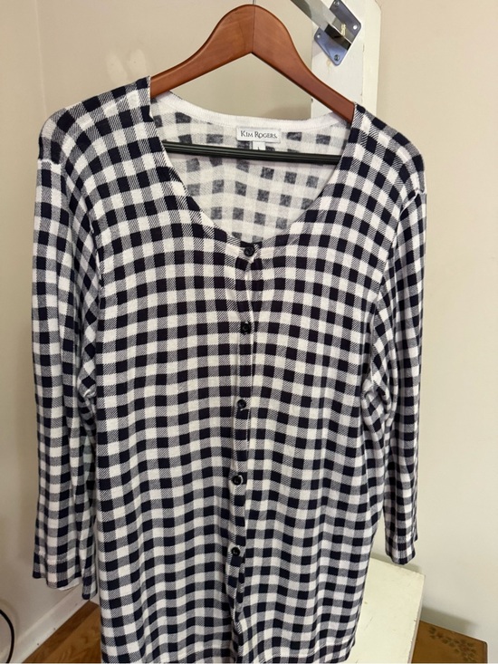 Kim Rogers Sweaters - Kim Rogers Checkered Cardigan
